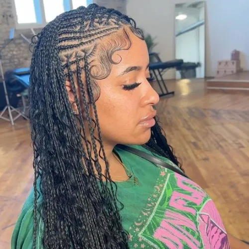 Boho Knotless Braids by Eunice African Hair Braiding in Killeen, TX